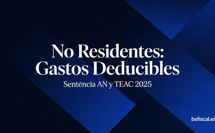  No Residentes. Sentencia AN adaptada a la reciente resolución del TEAC