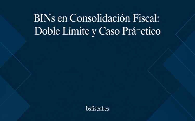  BINS Consolidación Fiscal y Reformular Cuentas Anuales