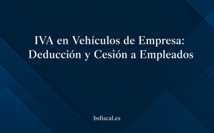  La Cesión de los vehículos turismo a los empleados.