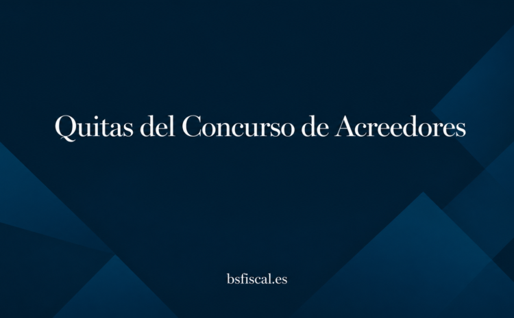  Las Quitas del Concurso de Acreedores. Caso Práctico Contable y Fiscal.