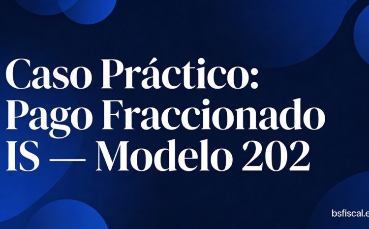  Caso Práctico. Pago Fraccionado Impuesto sobre Sociedades Gran Empresa.