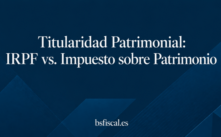 Titularidad de los elementos patrimoniales y sus rendimientos. IRPF-Patrimonio.